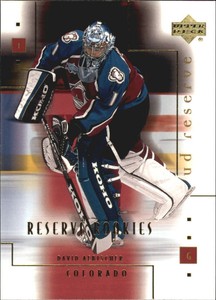 2000-01 UD Reserve Hockey #91 David Aebischer RC Colorado Avalanche