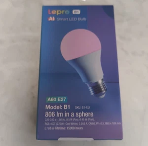 Lepro B1 AI Smart Bulb E27 – RGBCCT, WiFi/Bluetooth, Alexa and Google Control - Picture 1 of 11