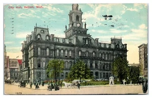 Rathaus in Detroit Michigan Postkarte - Bild 1 von 2