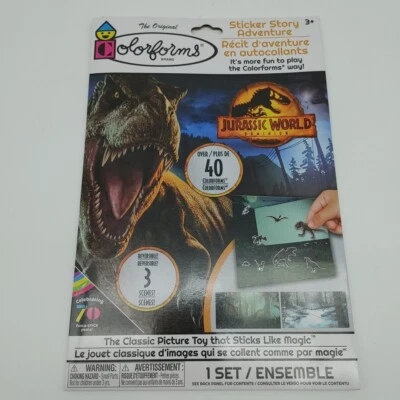 Colorforms Jurassic Park Over 40 Colorforms Reversible 3 Scenes New Sealed - Image 1 of 4