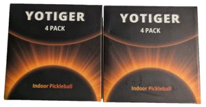 YOTIGER 8-Pcs Indoor Pickleball Balls 26 Holes High Bounce Durable, Orange - Picture 1 of 9