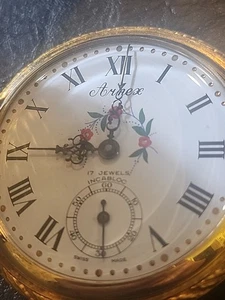 Vintage Arnex 17 Jewel Incabloc Swiss Taschenuhr goldfarben R 762 - Bild 1 von 10