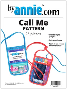 Soporte para bolsa de teléfono celular con etiqueta con nombre byAnnie CALL ME ~ 7,25" X 4,25" - Imagen 1 de 1