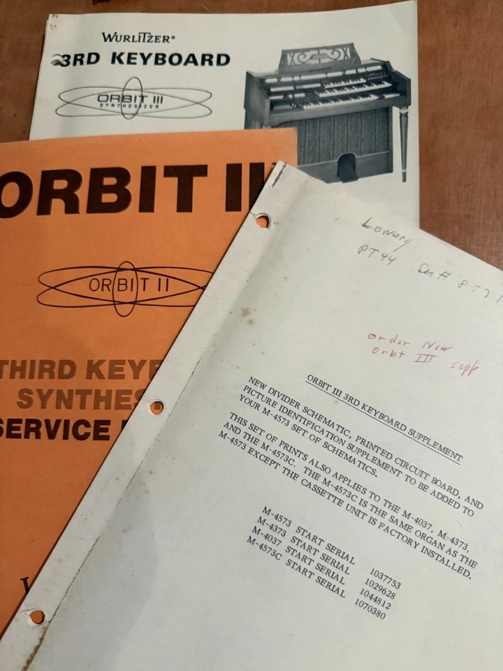 ORIGINAL Orbit III Wurlitzer 3er teclado, Orbit II Wurlitz 3er teclado, MÁS Foto 1 de 1
