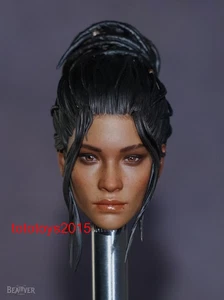 1:6 Cyber Combat Women Girl Head Sculpt Model For 12''Female Action Figure Body - Picture 1 of 8