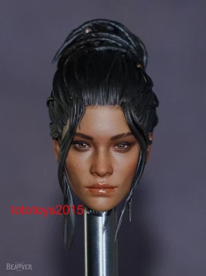 Modelo esculpido cabeza niña cibernética 1:6 para figura de acción femenina de 12"" cuerpo Foto 1 de 4