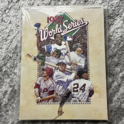 Vintage 1987 MLB BASEBALL WORLD SERIES PROGRAM ST LOUIS CARDINALS TWINS Original - Image 1 of 4