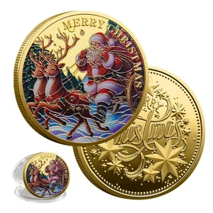 2025 New Santa Claus Commemorative Coin, Christmas Tree Decorations, Funny Sa... - Picture 1 of 6