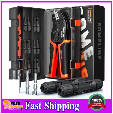 SOMELINE Solar Connector Crimping Tool Kit 14-10 AWG Crimper for Solar Panel Cable Wire