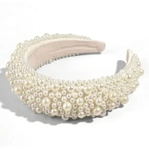 Diadema Free People Pearl Queen marfil talla única - Imagen 1 de 6