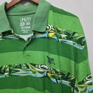 Ecko Unltd The Exhibit Askew One Street Graffiti Artist Green Polo Size 3XL - Picture 1 of 8