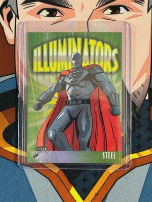 2025 Fleer Brilliants Superman Illuminators STEEL Green /25 - Image 1 of 2