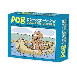 Dog Cartoon-a-Day by Jonny Hawkins 2026 5.4" x 6.2" Box Calendar - Picture 1 of 6