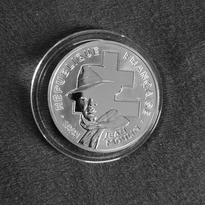 Silbermünze Frankreich 1993 Jean Moulin 100 Franc Spiegelglanz - Bild 1 von 6