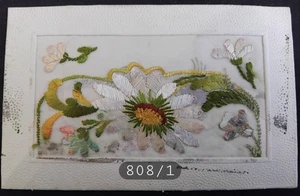 Nr. 808/1 - Postkarte bestickt Umschlag - Frohes Neues Jahr PASSIFLORE geschrieben - Bild 1 von 2