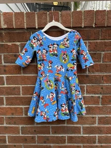 Vestido acampanado Disney Mickey Minnie Mouse calce navideño talla 3T niñas niños pequeños - Imagen 1 de 5