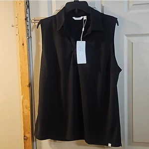 LADY Hagen Women’s Core Pique Sleeveless Golf Polo: BLACK: NEW WITH TAGS: SZ XL - Picture 1 of 8