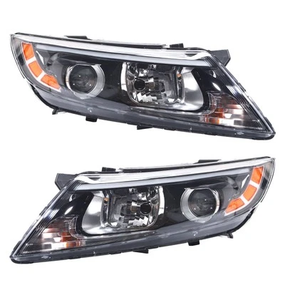 For 2014 2015 Kia Optima Halogen Headlight Projector w/o LED w/ Bulb Pair 2pc - Image 1 of 4
