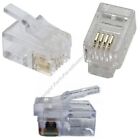 Lot100 Phone/Telephone RJ9 Crimp End/Terminator for Flat cable/cord/wire SHdisc