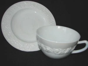 Vintage Indiana Custard Orange Blossom Band Cup and Saucer  - Picture 1 of 2