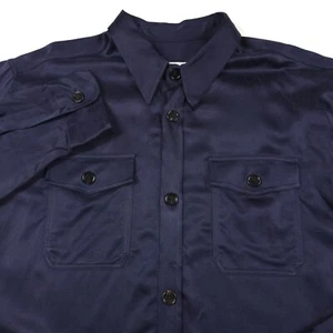 $545 AMI Alexandre Mattiussi Night Blue Oversized Overshirt Mens Size Medium - Picture 1 of 9