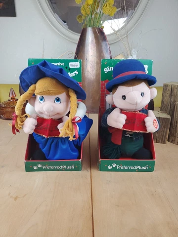 RARE Preferred Plush Interactive Singing & Dancing Christmas Carolers SET 2 WORK Cover