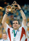 Martin JOHNSON Signed Autograph 16x12 ENGLAND RUGBY World Cup Photo B AFTAL COA
