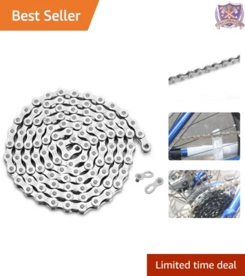 Bike Chain Stainless Steel 116 Links 6/7/8 Speed Easy Install Durable Power T... - Image 1 of 4