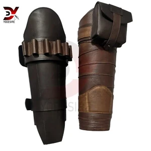 Mandalorian Din Djarin Leather Leg Armour | Inspired By Star Wars Leg Armor PKG - Picture 1 of 7