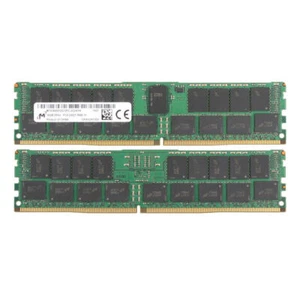32GB Micron 2x 16GB PC4-2400T-RBB-10 2RX4 DDR4 2400Mhz Memory RAM ECC Server·· - Picture 1 of 8