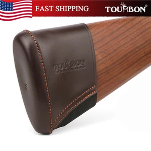 TOURBON 870 Stock Sleeve Slip-on Shotgun Rifle Butt Cover Leather Recoil Pad US - Picture 1 of 23