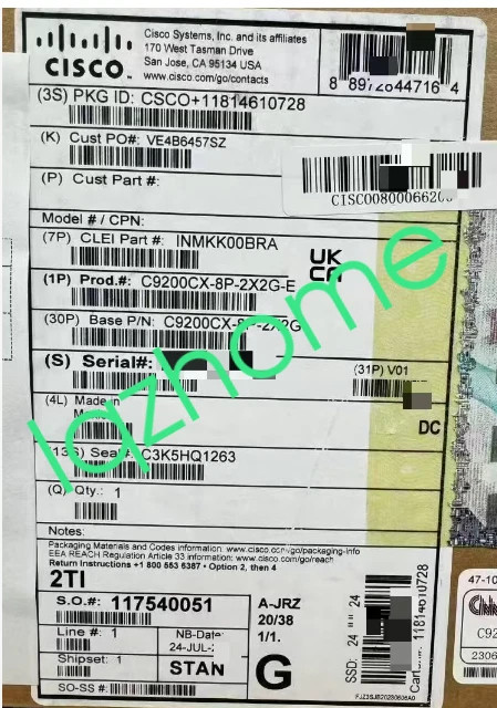 1 C9200CX-8P-2X2G-E Cisco Catalyst 9200CX 8-Port 1G, PoE+, Network Essentials - Image 1 of 1