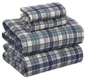 4 Piece 100% Cotton Sheet Set Deep Pocket 200 Thread Count Cozy Soft Bed Sheets - Picture 1 of 247