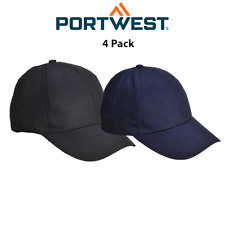Portwest Six Panel Baseball Cap 4 Packs Adjustable Strap Comfortable Cap B010