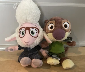 Disney Zootopia Mr. Otterton & Mayor Bellwether Small Plush Stuffed Toy Bndl NWT - Picture 1 of 2