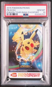 PSA 10 Pikachu Pokken Tournament Japanese Pokemon Bana Passport Card Bandai - Picture 1 of 3