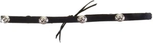Austin Accent Inc. Black Leather Tie Hat Band with Oval Conchos  - Picture 1 of 2