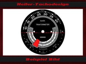 Tachoscheibe für Traktormeter Schlüter - 2 auf 43 Kmh Skaliert - Picture 1 of 1