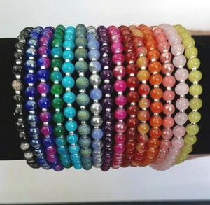 GLASS BEADED ANKLE BRACELET ANKLET 38 COLOURS AVAILABLE 9" + EXT - Picture 1 of 76