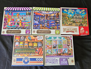 Lot of 5 MASTER PIECES Puzzles