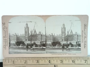 Palazzo del Parlamento Ottawa Ontario Canada Stereoview William H Rau Editore - Foto 1 di 2