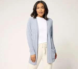 Cárdigan Barefoot Dreams CozyChic Ultra Lite Sunrise para mujer nuevo con etiquetas A677823 - Imagen 1 de 7