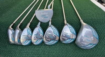 Tour Edge Lady Edge 1,3,5 Woods- 6,7 Hybrids- 9 iron + SW & Putter - Image 1 of 4