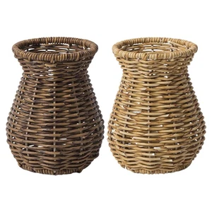2 Pcs Braided Vase Simulation Rattan Weaving Farm House Decorations for Home - Picture 1 of 12