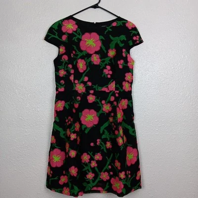Andrew GN Dress Black Floral Womens Size M/L? (EU Tag 44) Silk Blend Flaw - Image 1 of 4