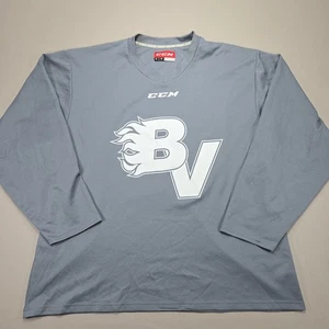 CCM Hockey Jersey Gray Long Sleeve BV Logo Number 88 Mens XL - Picture 1 of 8