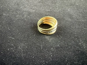 Anello donna reale vintage oro giallo 14 kt tenuta gioielli misura 5,5 originale 4+g - Foto 1 di 6
