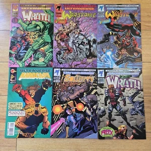 Malibu Comics ULTRAVERSE Lot: Hardcase #22, Warstrike #1, #1b, Wrath #5, #6 - Picture 1 of 19