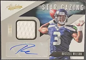 Russell Wilson RC Auto Jersey Panini Absolute 2012 /49 Seahawks Broncos RPA READ - Picture 1 of 3