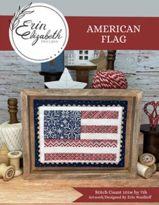 American Flag With Silks~Erin Elizabeth Designs - Picture 1 of 1